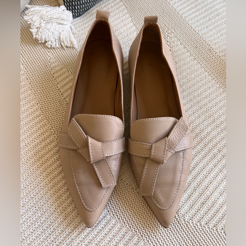 Ally Leather Loafers in sand | Flattered